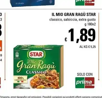 Basko Star - il mio gran ragù classico 360 g(ml) offerta
