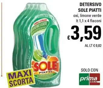 Basko Detersivo piatti oxi/ limone verde offerta