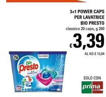 Basko 3+1 power caps per lavatrice classico offerta