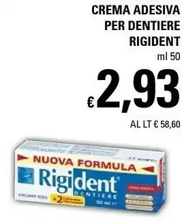 Rigident crema adesiva per dentiere 50 ml