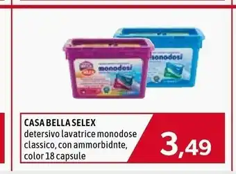 Emi Supermercati Casa bella detersivo lavatrice monodose classico offerta
