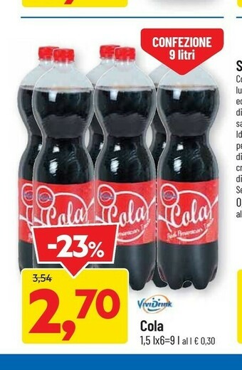 DPiù Vividrink cola offerta