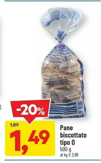 DPiù Pane biscottato tipo 0 offerta