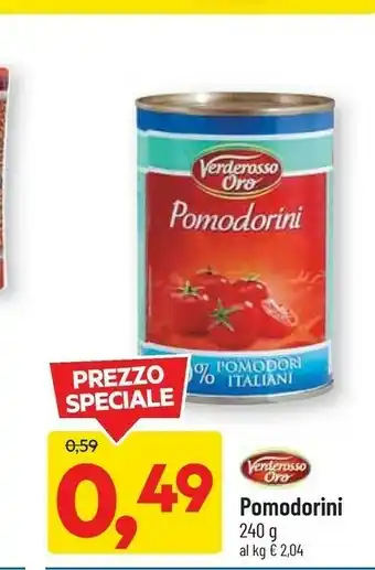 DPiù Pomodori pelati 100% pomodori italiani offerta
