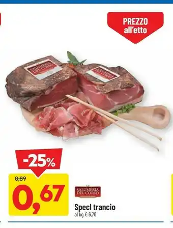 DPiù Speck trancio offerta