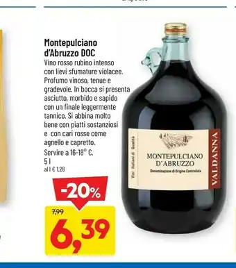 DPiù Valdana montepulciano d'abruzzo doc offerta