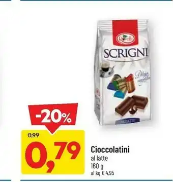 DPiù Cioccolatini al latte offerta