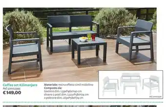 Bricocenter Coffee set kilimanjaro offerta