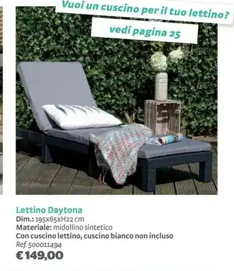 Bricocenter Lettino daytona offerta