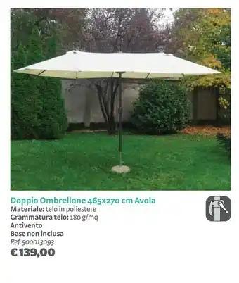 Bricocenter Doppio ombrellone offerta