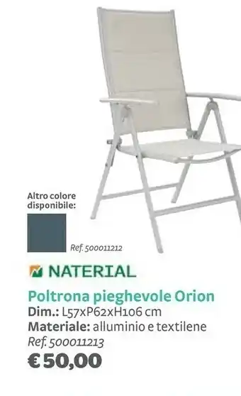 Poltrona pieghevole orion
