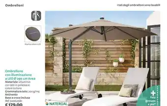Bricocenter Ombrellone con illuminazione offerta