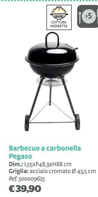Bricocenter Barbecue a carbonella pegaso offerta
