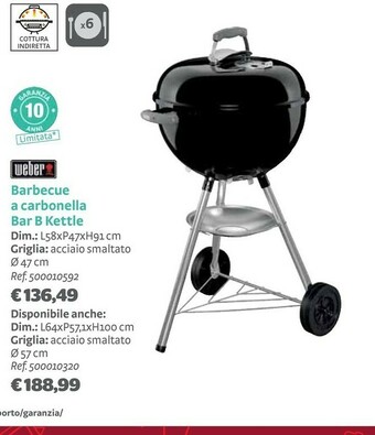 Bricocenter Barbecue a carbonella bar b kettle offerta