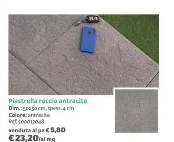 Piastrella roccia antracite
