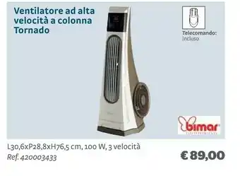 Bricocenter Ventilatore ad alta velocità a colonna tornado offerta