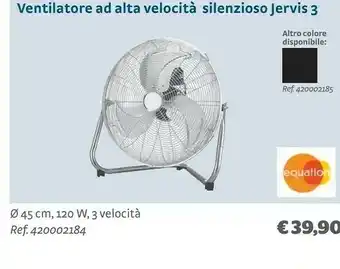 Bricocenter Ventilatore ad alta velocità silenzioso jarvis 3 offerta