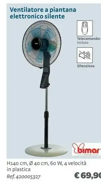 Bricocenter Ventilatore a piantana elettronico silente offerta