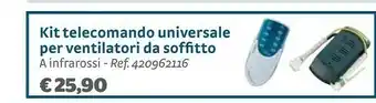 Kit telecomando universale per ventilatori da soffitto