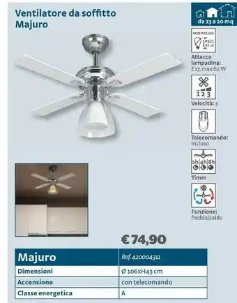 Bricocenter Ventilatore majuro offerta
