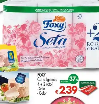 Interspar FOXY Carta Igienica 4 + 2 rotoli offerta