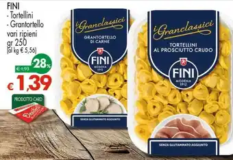 Interspar FINI -Tortellini -Grantortello vari ripieni gr 250 offerta