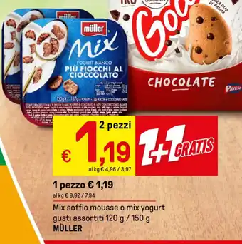 Iper La Grande Mix soffio mousse o mix yogurt gusti assortiti 120 g / 150 g MÜLLER offerta