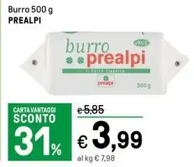 Iper La Grande Burro 500 g PREALPI offerta