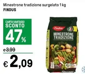 Iper La Grande Minestrone tradizione surgelato 1 kg FINDUS offerta