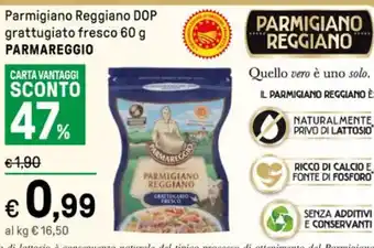 Iper La Grande Parmigiano Reggiano DOP grattugiato fresco 60 g PARMAREGGIO offerta