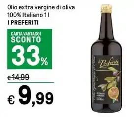 Iper La Grande Olio extra vergine di oliva 100% Italiano 1 l I PREFERITI offerta