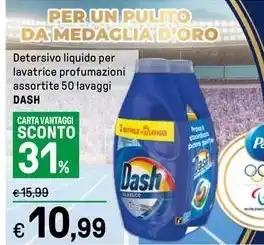 Iper La Grande Detersivo liquido per lavatrice profumazioni assortite DASH offerta