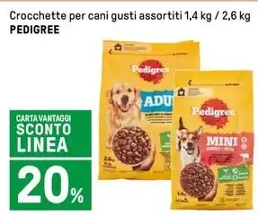 Iper La Grande Crocchette per cani gusti assortiti 1,4 kg / 2,6 kg PEDIGREE offerta