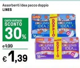 Iper La Grande Assorbenti Idea pacco doppio LINES offerta