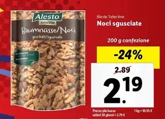 Lidl Alesto Selection Noci sgusciate 200 g confezione offerta