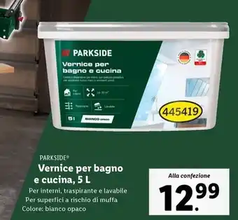 Lidl PARKSIDE Vernice per bagno e cucina, 5 L offerta