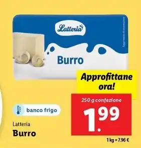 Lidl Latteria Burro 250 g confezione offerta