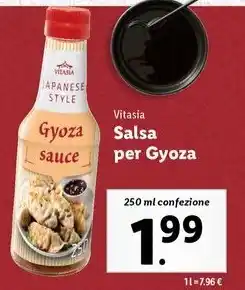 Lidl Vitasia Salsa per Gyoza 250 ml confezione offerta