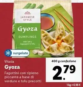 Lidl Vitasia Gyoza 400 g confezione offerta