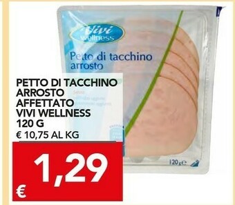 Vivi wellness - petto di tacchino arrosto 120 g(ml)