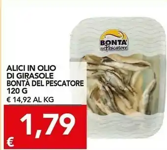 TuoDi Alici in olio di girasole 120 g offerta