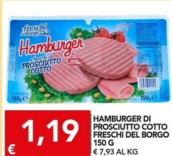 TuoDi Hamburger di prosciutto cotto freschu del borso offerta
