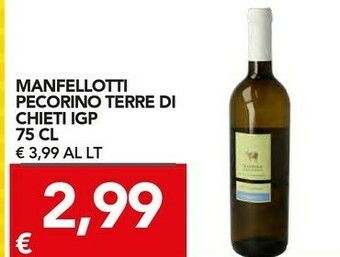 TuoDi Manfellotti pecorino terre di chienti igp offerta