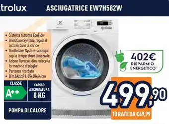 Unieuro ASCIUGATRICE EW7H582W offerta