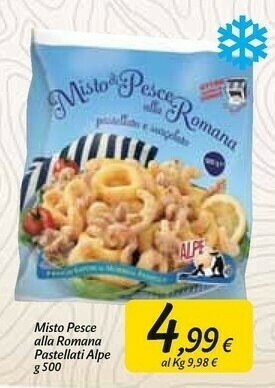 Carrefour Market Alpe misto pesce alla romana pastellati 500 g offerta