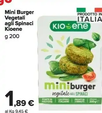 Carrefour Market Mini burger vegetali agli spinaci 200 g(ml) offerta