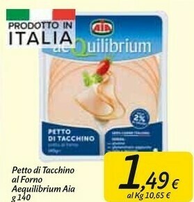 Carrefour Market Petto di tacchino al forno aequilibrium 140 g(ml) offerta
