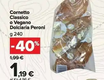 Carrefour Market Dolciaria peroni cornetto classico/ vegano offerta