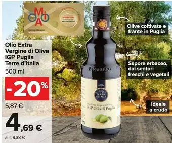 Carrefour Market Olio extra vergine di puglia igp puglia offerta