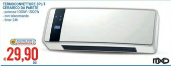 MD Discount Termoconvettore split ceramico da parete offerta